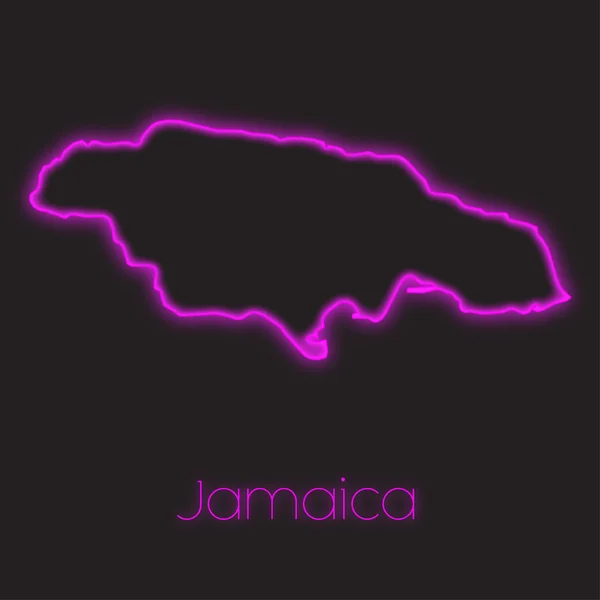 Neon Outline Jamaica — Stock Photo, Image