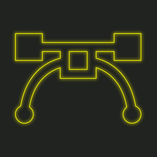 A Neon Icon Isolated on a Black Background - Pen Tool
