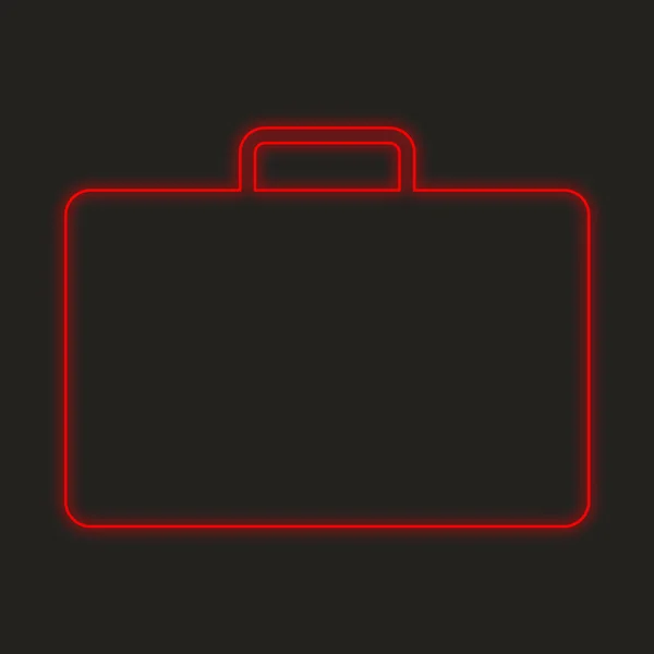 Ein Neon Symbol Isoliert Auf Schwarzem Hintergrund Aktentasche — Stockfoto