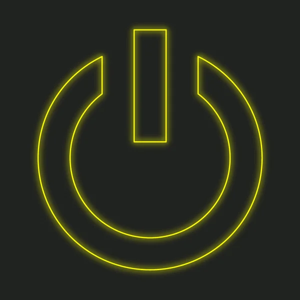 Ein Neon Symbol Isoliert Auf Schwarzem Hintergrund Macht — Stockfoto