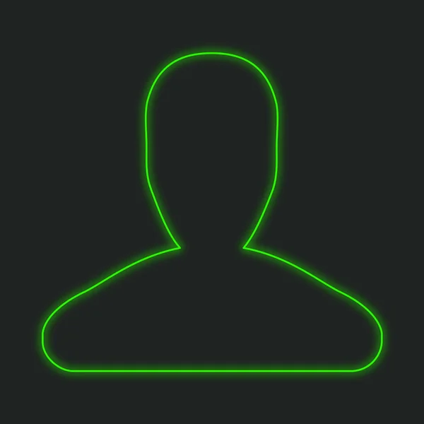 Neon Icon Isolated Black Background Person — Stock Photo, Image