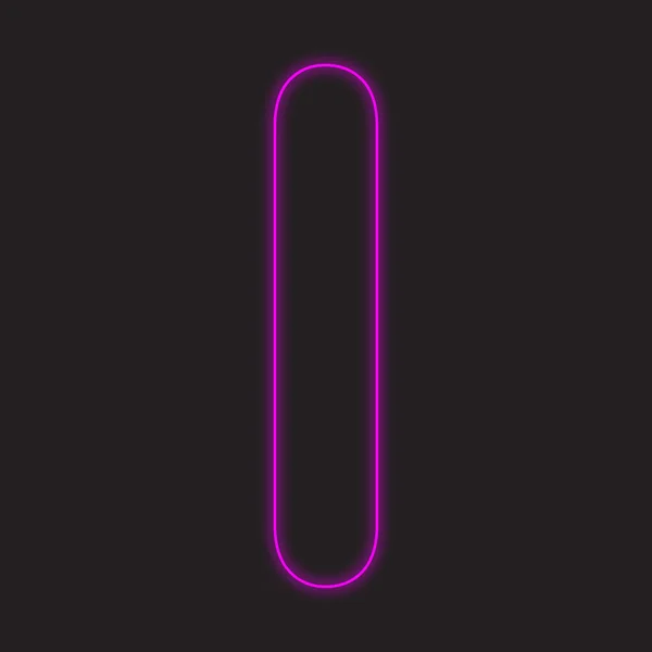 A Neon Icon Isolated on a Black Background - I
