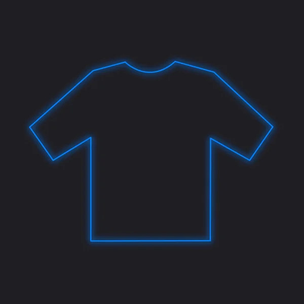 Een Neon Pictogram Geïsoleerd Een Zwarte Achtergrond Tshirt — Stockfoto