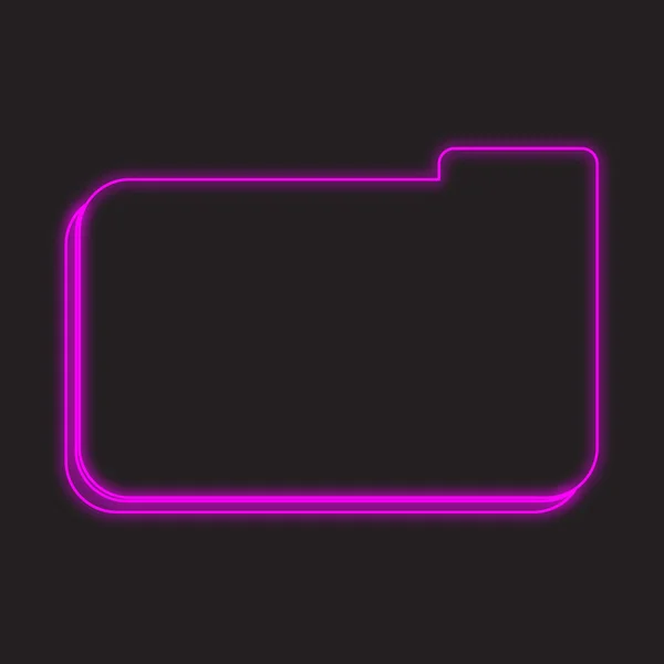 A Neon Icon Isolated on a Black Background - File
