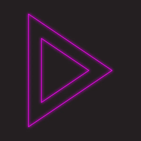 A Neon Icon Isolated on a Black Background - Play