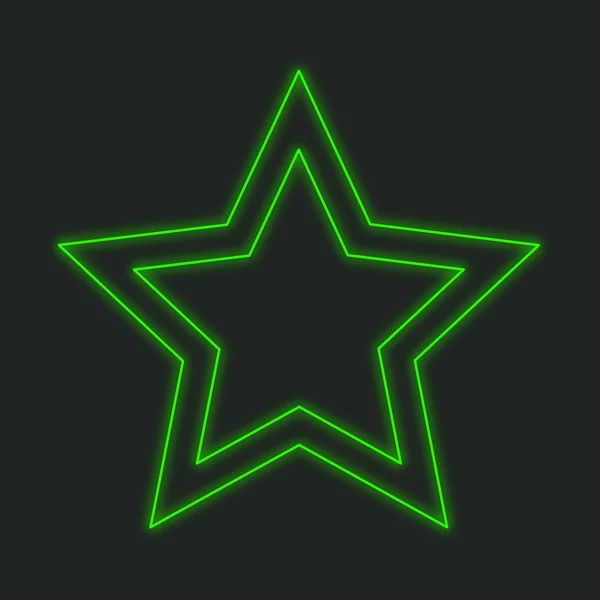 Siyah Bir Arka Plan Üzerinde Star Izole Bir Neon Simgesi — Stok fotoğraf