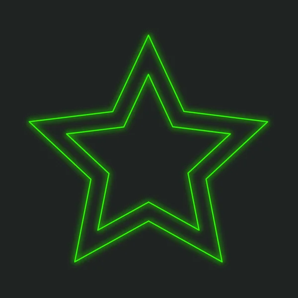 Een Neon Pictogram Geïsoleerd Een Zwarte Achtergrond Star — Stockfoto