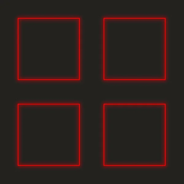 Neon Icon Isolated Black Background Image Grid — Stock Photo, Image