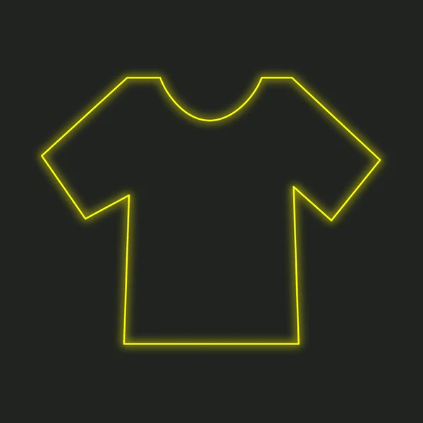 Ikona Neon Białym Czarnym Tle Męskie Tshirt — Zdjęcie stockowe