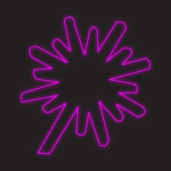 A Neon Icon Isolated on a Black Background - Explosion Thick