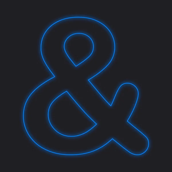 A Neon Icon Isolated on a Black Background - Ampersand