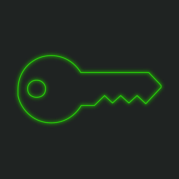 A Neon Icon Isolated on a Black Background - Key