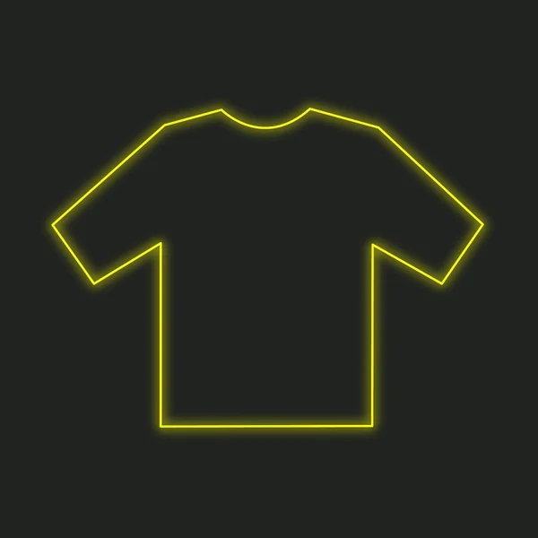 Icona Neon Isolata Sfondo Nero Tshirt — Foto Stock