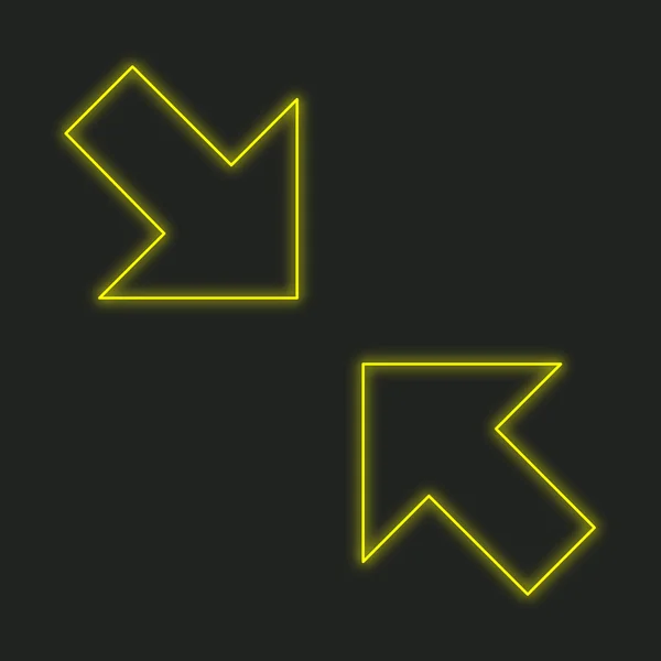 A Neon Icon Isolated on a Black Background - Pinch