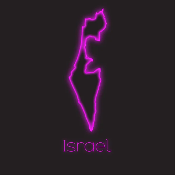 Neon Konspektu Izraela — Zdjęcie stockowe