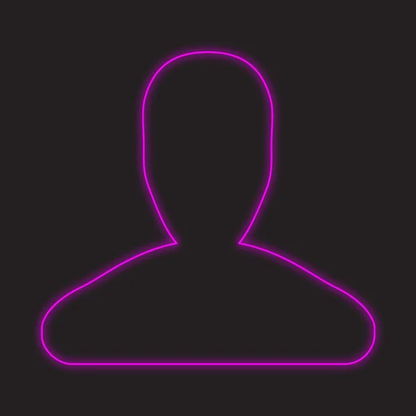 Neon Icon Isolated Black Background Person — Stock Photo, Image