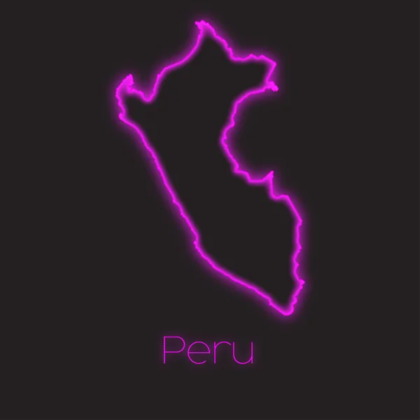 Neon Konspektu Peru — Zdjęcie stockowe