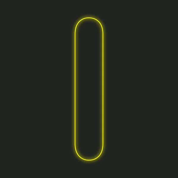 Neon Icon Isolated Black Background — стоковое фото