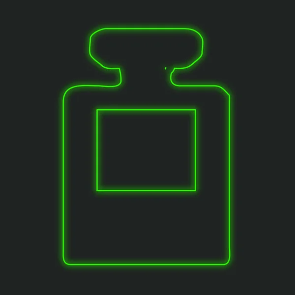 Een Neon Pictogram Geïsoleerd Een Zwarte Achtergrond Inkpot — Stockfoto