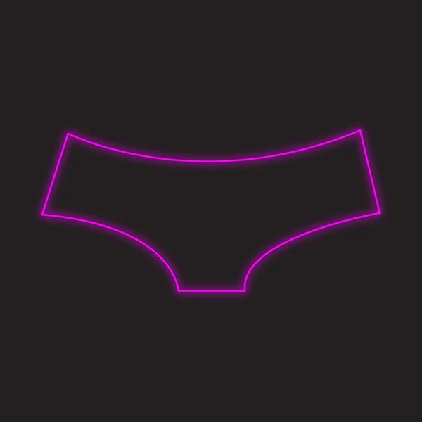 Neon Icon Isolated Black Background Womens Briefs — Stock Photo, Image