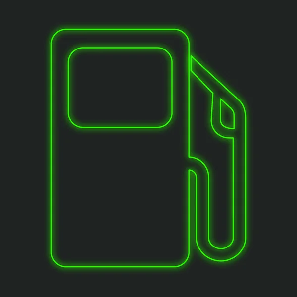 A Neon Icon Isolated on a Black Background - Petrol Pump