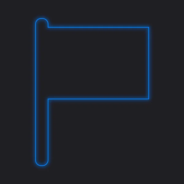Neon Icon Isolated Black Background Flag — Stock Photo, Image