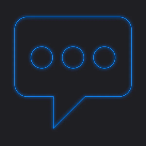 Neon Icon Isolated on a Black Background - Speech Bubble with Do — Stock Photo, Image