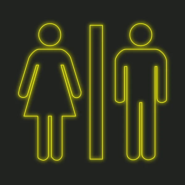 Neon Icon Isolated on a Black Background - Toilet — Stock Photo, Image