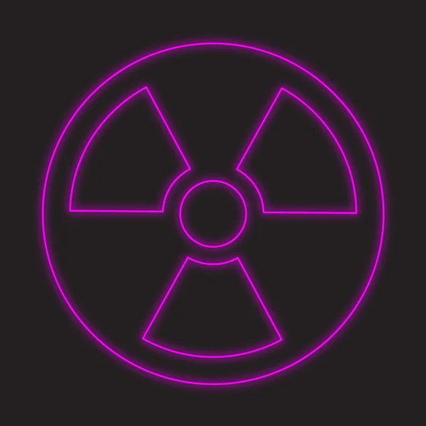 Неонова ікона ізольована на чорному тлі - Радіо Активний — стокове фото