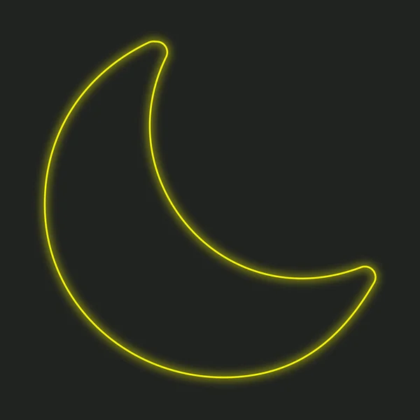 Neon pictogram geïsoleerd op een zwarte achtergrond - Moon — Stockfoto