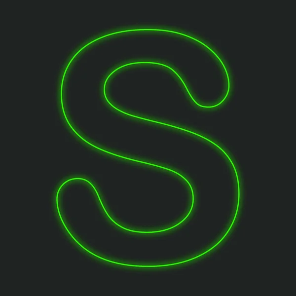 Neon Icon Isolated on a Black Background - S — Φωτογραφία Αρχείου