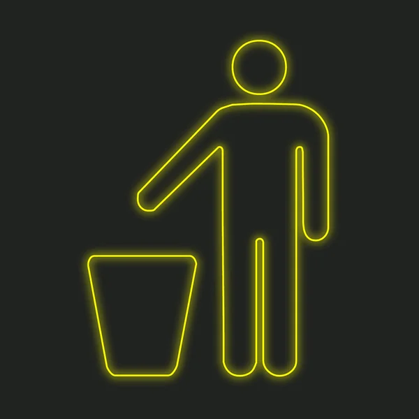 Neon pictogram geïsoleerd op een zwarte achtergrond - Manbin — Stockfoto