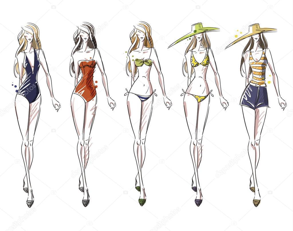 비키니 패션쇼, 패션 일러스트 레이