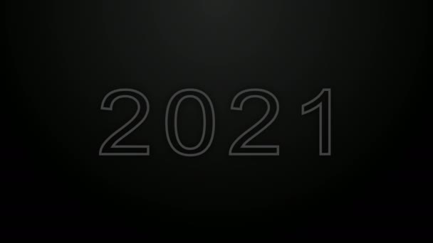 车尾浅红色，2020年黑色底色衬托 — 图库视频影像