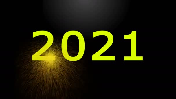 Bil svans ljus röd färg med 2020 på svart bakgrund för custo — Stockvideo