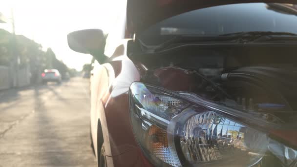 Hombre Servicio Mecánico Mantenimiento Inspección Servicio Mantenimiento Coche Compruebe Nivel — Vídeo de stock