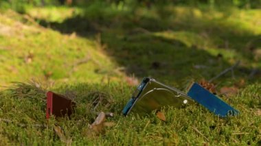 HDD 'de CHIA büyüyor. Hard disklerin hareket halindeki görüntüsü. Yeşil madencilik, kripto para birimi.