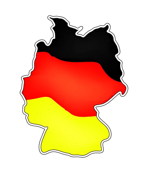 Germany map vector symbol design. Иллюстрация цветов флага Германии на белом фоне . — стоковый вектор