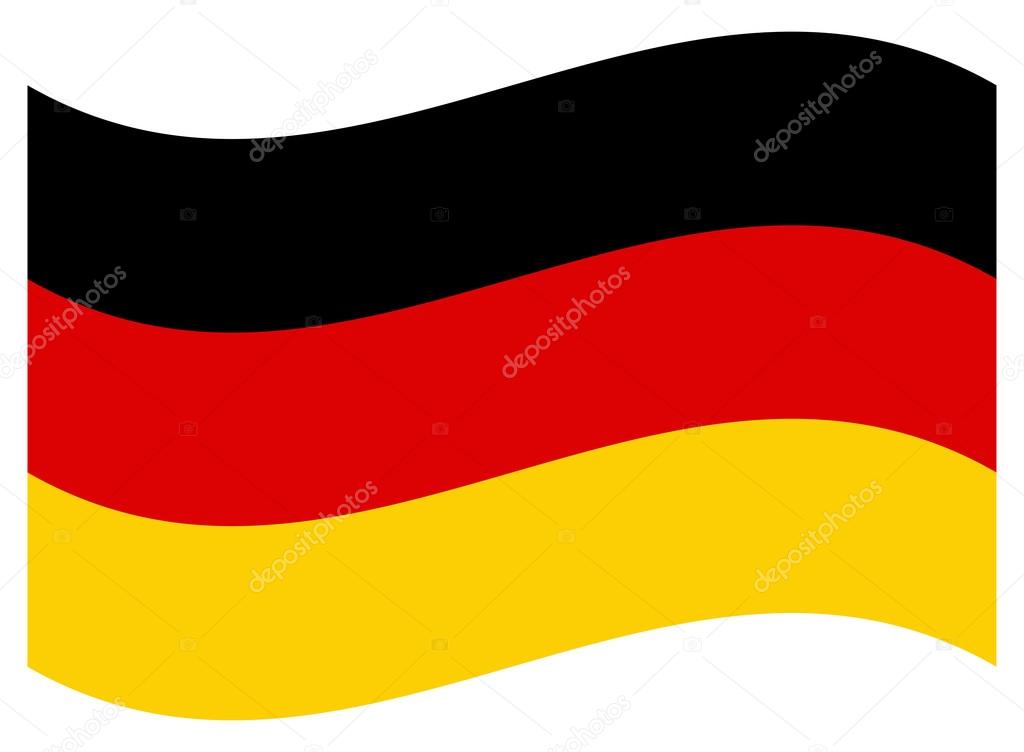 Germany flag vector symbol icon  design. German flag color illustration isolated on white background.