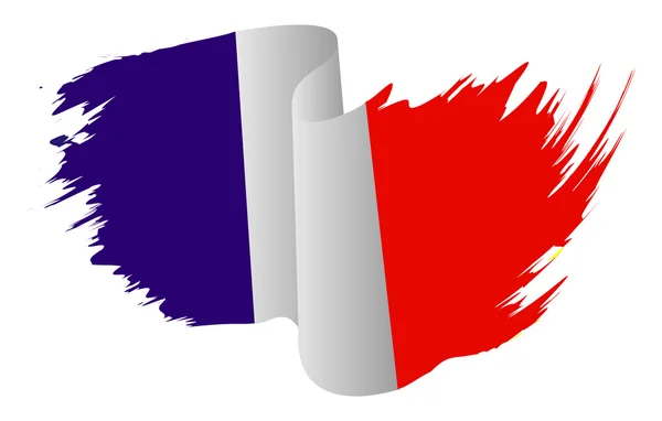 Drapeau de France symbole vectoriel icône design. Illustration couleur drapeau français isolé sur fond blanc . — Image vectorielle