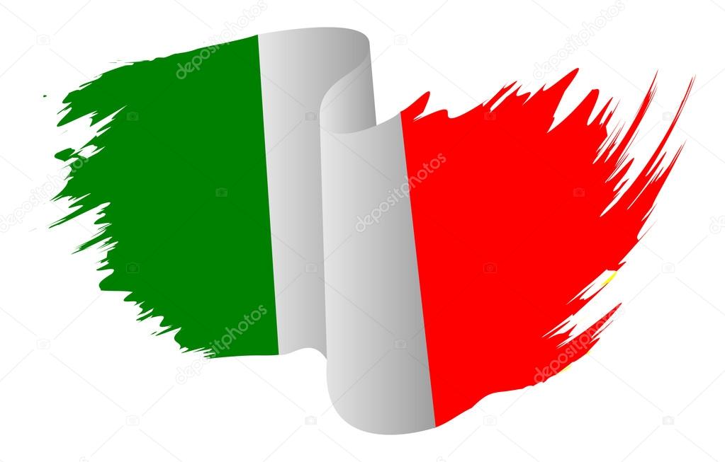 Italy flag vector symbol icon  design. Italian flag color illustration isolated on white background.