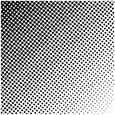 Yarı ton kare vektör logo, sembol, simge, tasarım. Soyut illüstrasyon izole beyaz arka plan üzerinde noktalı.