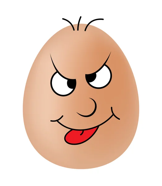 Uovo di Pasqua pazzo con simbolo vettoriale della lingua, disegno dell'icona. Illustrazione di primavera isolata su sfondo bianco . — Vettoriale Stock