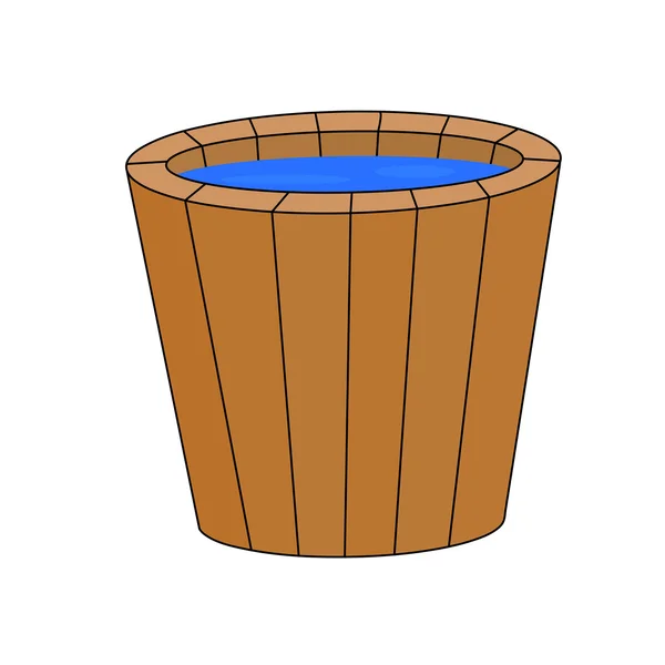 Sauna bucket, vector symbol , icon  design. illustration isolated on white background. — Stock Vector