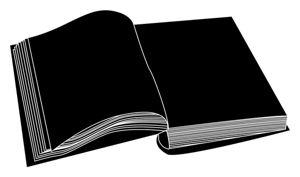 Ανοιχτό βιβλίο διάνυσμα clipart, σύμβολο, εικόνα σχεδιάζω. Εικονογράφηση που απομονώνονται σε λευκό φόντο. — Διανυσματικό Αρχείο
