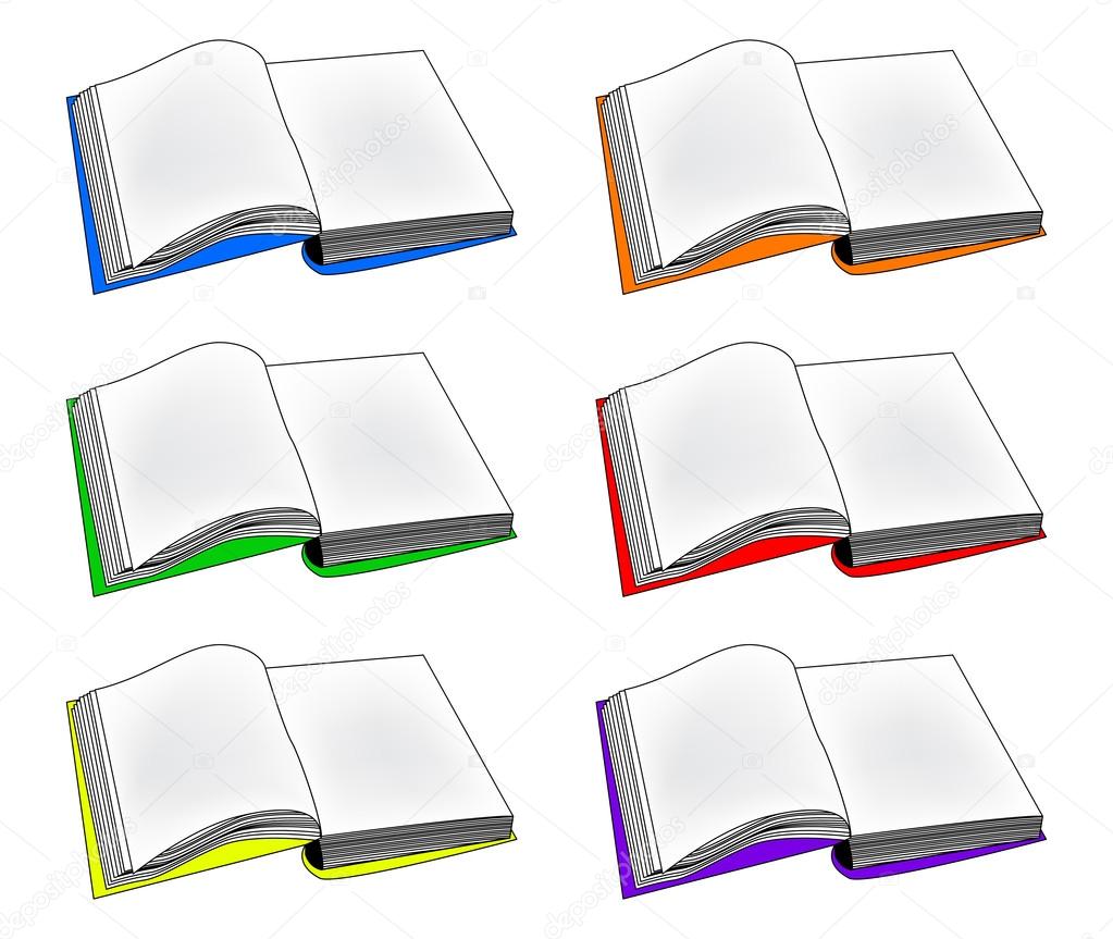 Open book vector clipart, symbol, icon  design. Illustration isolated on white background.