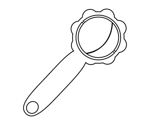 Baby chrastítko vektor symbol ikony designu. Novorozené hračka ilustrace izolované na bílém pozadí — Stockový vektor