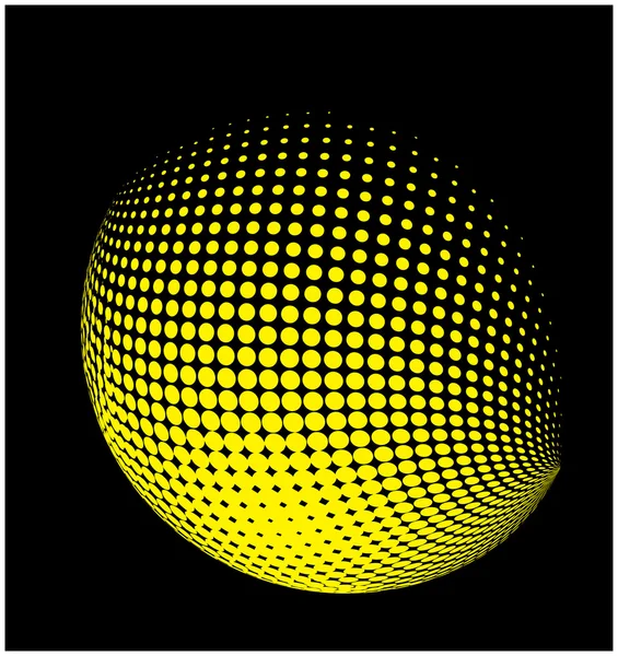 Halftone globe, sphere vector logo symbol, icon, design. abstract dotted globe illustration isolated on background. — Stock Vector