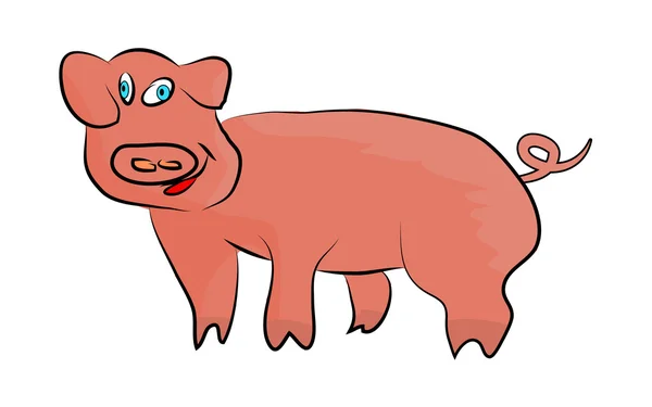 Dessin animé porc vecteur symbole icône conception. Illustration d'animal mignon isolé sur fond blanc — Image vectorielle