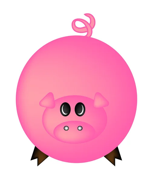 Desenho do ícone do símbolo do vetor do porco dos desenhos animados. Ilustração animal bonito isolado no fundo branco —  Vetores de Stock